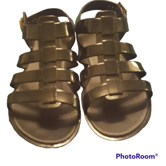 Bamboo black Jelly Sandals. Size 7 - Picture 2 of 4